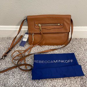 Rebecca Minkoff Small Regan Clutch Crossbody - Almond Brown NWT + Dustbag